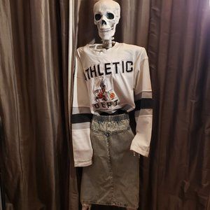 NWT VINTAGE 80S/90S ACID WASH PIZZAZZ SKIRT SZ 38